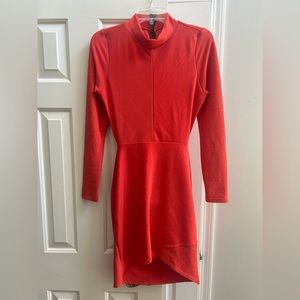 Missguided coral dress size 10